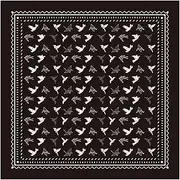 [arricraft] Square Cotton Handkerchief, Black and White Paper Crane Pattern Handmade Cotton Bandana for Men Women Outdoor Running Neck Protection Headband, Mixed Color, 56x56cm