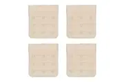 4x Triumph 3 Hook Bra Extender Extension Band Fastener Clip On Strap Beige Bulk