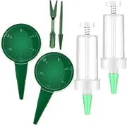 Seeding Tool, Gardening Sower Planter Set of 6, Adjustable Planter Material, Seed Spreader with Seedlings Dibber & Widger, for Flowers and Vegetables Garden Planting