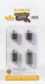 Bachmann E-Z Track Short Connecting Sections, Nickel Silver Rail - N Scale