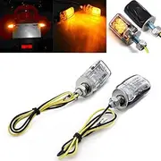 Artudatech LED Black Motorcycle MotorBike Micro Mini Tiny Small Indicators Turn Signals