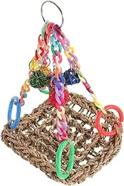 ifundom Parrot Climbing Bite Resistant Bird Swing Perch with Blocks Easy to Install for Bird Cages for Parakeets and Budgies