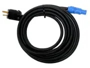 Elite Core PC12-AM-15 Twist-Lock Power Blue to Edison Male Power Cable, 15'