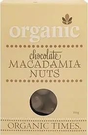 Organic Times Organic Milk Chocolate Coated Macadamias, 150 g