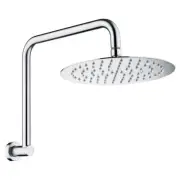Fienza Bathroom Gooseneck Overhead Wall Arm Shower Set Chrome Kaya 411125-A