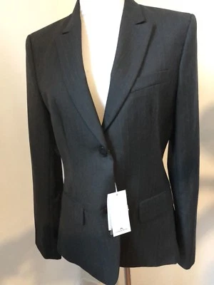 J. Lindeberg STOCKHOLM women's wool striped suit blazer jacket 40 8 $490 NWT