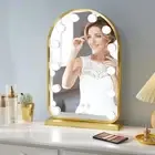 Hollywood Mirror with Lights Makeup Mirror for Bedroom, Vanity Arched Mirror wit