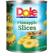 Dole Pineapple Slices In Syrup 836g