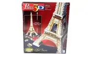 Puzz 3D Eiffel Tower 300 Piece Three Dimensional Puzzle NIB Factory Sealed