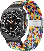 CZKE For Samsung Galaxy Watch Ultra 47mm Watchbands Nylon Elastic Braided Solo Loop Strap Bracelet