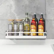 Spice Rack Organizer, SUS304 Stainless Steel Wall Mount Spice Rack Storage Baske