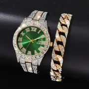 Luxury Diamond Watch Multifunction Day Date Adjust Calendar Quartz Watches for W