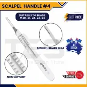 Surgical Sterile Scalpel Steel Handle #4 for Blade #20,21,23,24 free shipping
