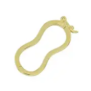 Gold Plated Sterling Silver Peanut Shortener Pearl Enhancer Click Clasp #99028