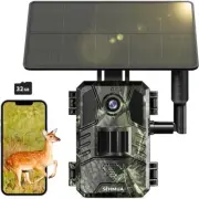SEHMUA Cellular Trail Camera Built-in 4G LTE SIM Card with 32GB, Live Streaming