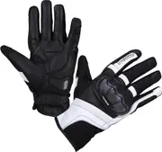Modeka Miako Air Motorcycle Gloves, black-white, Size 2XL for Men Black White