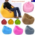 Large Bean Bag Chair Cover Adults Kids Linen Oxford Lazy Lounger Case Couch Sofa