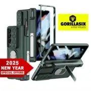 Magnetic Hinge Case for Samsung Galaxy Z Fold 6 5 4 3 with Glass Film Pen Holder