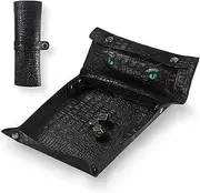 Byhoo Foldable DND Dice Tray and DND Dice Bag with Green Eyes, Dice Rolling Tray for DND & RPG Board Game, DND Dice Tray Glow Green in The Dark, DND Dice Bag Hold 3 DND Dice Sets, Not Included Dice
