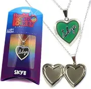 [Stands Out, Supplying Outstanding Gifts] SKYE PERSONALISED HEART SHAPED NAMED MOOD LOCKET FUN GIFT PRESENT, Zinc