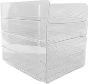 Zerodis Organizer of The Office of The Office Transparent Multifunctional Letters Thickened for Documents A4, 4 Layers Stackable Set