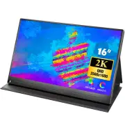 UPERFECT 16" 2K Portable Monitor Gaming Monitor 16:10 Screen HDMI Monitor 400nit