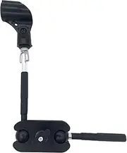 TUOREN Cymbal Stand Microphone Mount Connector Arm, Universal Rotation Ball Rod with Shockproof Mic Clip, Percussion Mic Adapter Holder for 5/16'' Threaded Shaft Rod