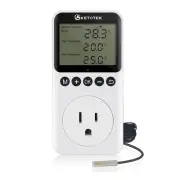 Digital Temperature Controller Thermostat Outlet Plug with Timer, Day and Nig...