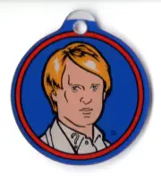 DR WHO #5 Peter DAVISON Pinball Promo Plastic Key Chain Fob BALLY 1992 DOCTOR