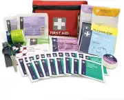 Lewis-Plast Premium 92 Piece First Aid Kit - Safety Essentials Travel, Car, Home