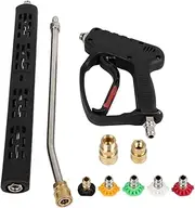 SCITOO Pressure Washer Gun,MAX 5000 PSI with 3/8" Swivel Quick Connect,M22,1 Extension Wand,5 nozzles Replacement for Most Power Washer,12 GPM