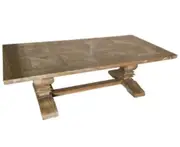 KENSIT PARQUETRY TOP RECYCLED ELM COFFEE TABLE 140CM