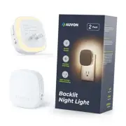 Plug-in LED Backlit Night Light with Motion Sensor & Dusk to Dawn Sensor,