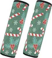 Car Seat Belt Pads Set of 2 Breathable Car Safety Seat Belt Strap Shoulder Pad Camera Bag Strap Cover Car Accessories for Adults and Kids M Romantic Christmas