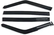 Side Window Deflector Compatible for Suzuki Swift 2012 2013 2014 2015 2016 2017 4PCS Black Car WeatherGuard Rain Visor Wind Shield