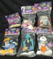 Vintage 1996 McDonald's 6 Set Tune Squad Space Jam Plush Toy Complete Sealed