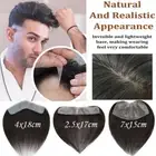 Frontal Mens Toupee 100% Human Hair Forehead Hairline Thin Skin PU Hairpiece
