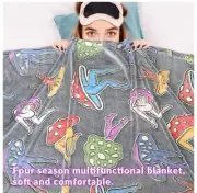 Magic Glow in The Dark Mushroom Blanket 50” X 60” Kids Decor Gift