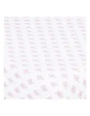 [The Peanutshell] Whisper Floral Size Cot Fitted Sheet in White