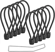 Fitness Trampoline Elastic Rope 8mm Thick Replacement Bungee Cords for Trampoline Heavy Duty Bungee Rope with Pull Tool Trampoline Parts (10)