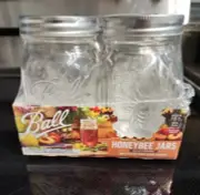 4 NEW 16oz Ball Mason Jars Bee Honeybee Bees RegMouth Pint Canning Glass *ds