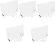 COHEALI 5 Sets Message Board Clear Acrylic Note Board Household Acrylic Memo Board Dry Erase White Board Desktop Small to Do List Table White Board Writing Board Office Multifunction Iron