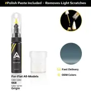 Touch Up Paint For Fiat All Models 668 Grigio With Polish Paste