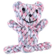 Popular Chew Knot Toy Bear Strong Puppy Dog Pet Tug War Play Cotton Rope J5H9