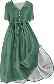 [Generic] Summer Deals Clearance,2024 Summer Fashion Trends Women,Summer Dress for Women 2024 Black Tie Wedding Guest Dresses Tshirt Dress Wedding Guest Outfit for Women Fall(42-White,S)