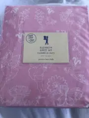 Pottery Barn Kids Elizabeth Pink Sheet Set Fairies Elfs TWIN NWT NLA