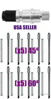Blade Holder for Graphtec CB09 Vinyl Plotter Cutter + 10 Blades 60º 45º Degrees