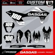 GASGAS MOTOCROSS GRAPHICS KIT CUSTOM MX GRAPHICS DECALS MC MCF EC BLOK BLK/WHI