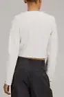 $475 LouLou Studio Women's White Haro Denim Crop Jacket Size M
