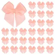 50-Pack Mini Craft Ribbon Bow 1x1 Inch for Craft DIY[Light Orange]